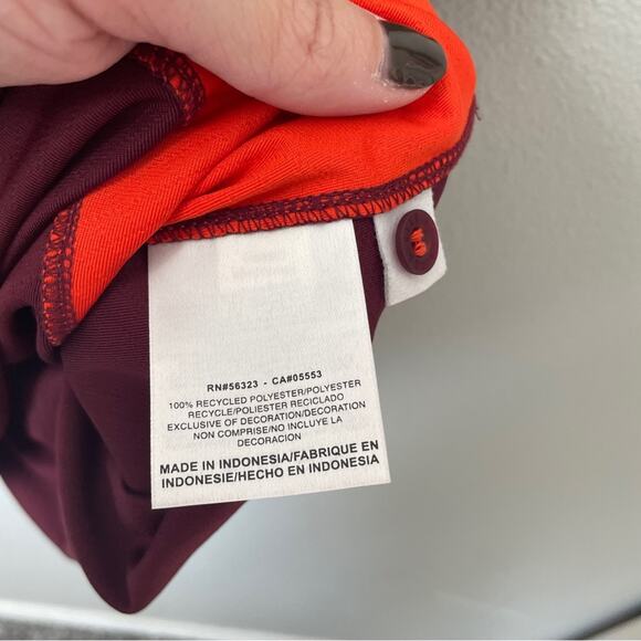 NIKE Checkdown Sideline Polo Maroon/Orange | XXL - Picture 4 of 4